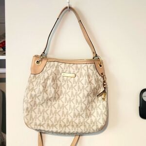 Michael Kors MK cream purse